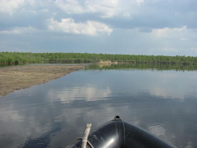 First spring after re-opening, Pudru oxbow lake. 