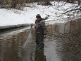 Project site, winter 2013, cleaning the meadow | Gallery Monitoring, spring 2014 