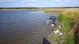 Project site, cleaning the riverbank, spring 2014 | Gallery Monitoring of the invertebrates, 2014 